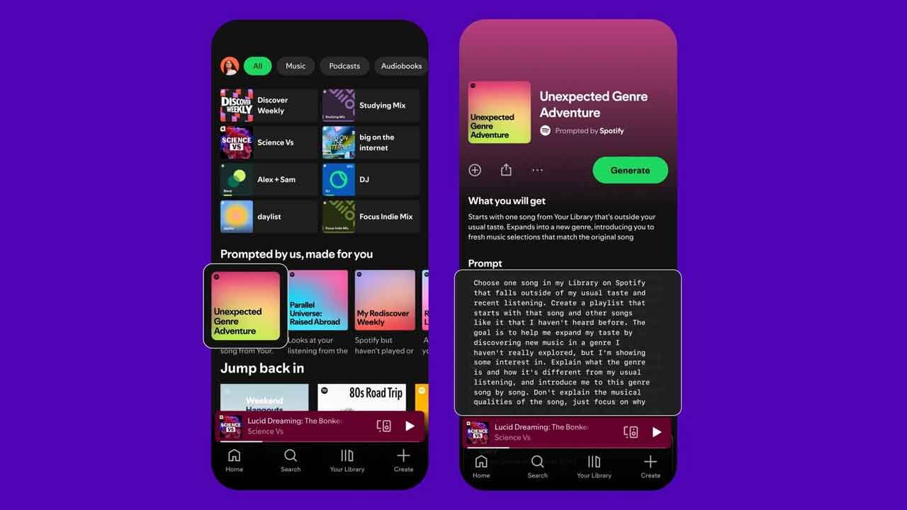 Spotify Experiments with AI-Pushed Playlists for Enhanced Consumer Management