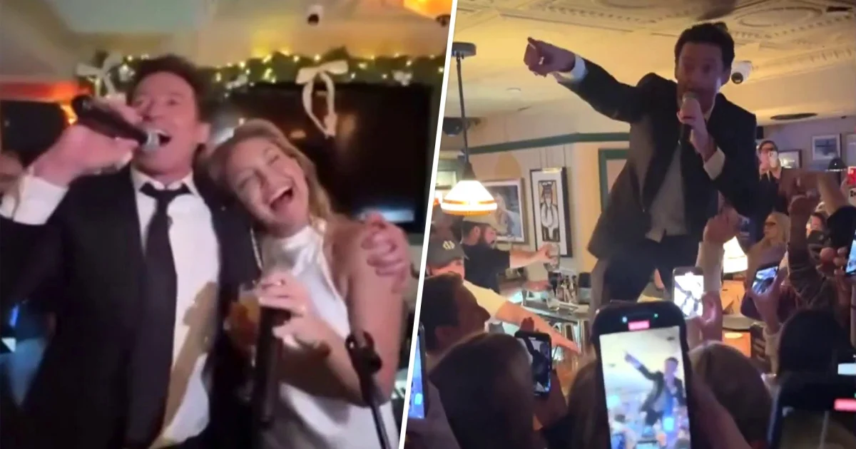 Unforgettable Singalong: Hugh Jackman and Kate Hudson Delight Bar Guests