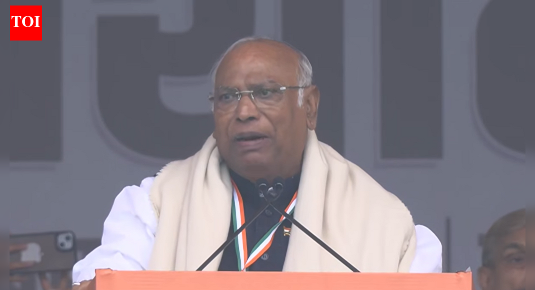Kharge Targets BJP and RSS, Accuses Gaddars of Vote Theft at Congress Rally