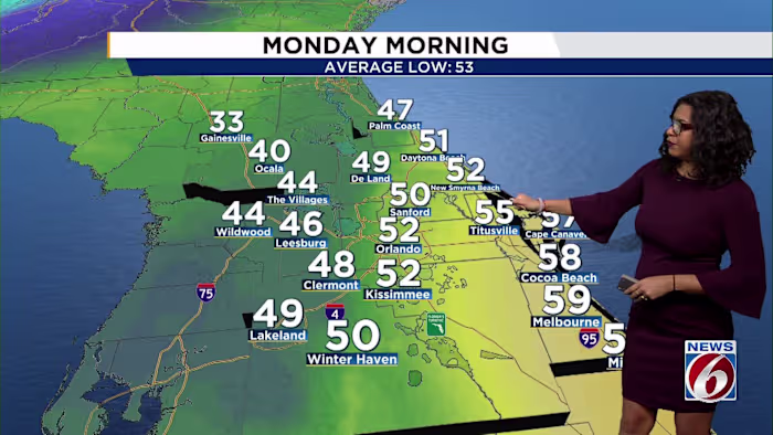 Chilly Snap and Windy Circumstances Anticipated in Central Florida Sunday Night time