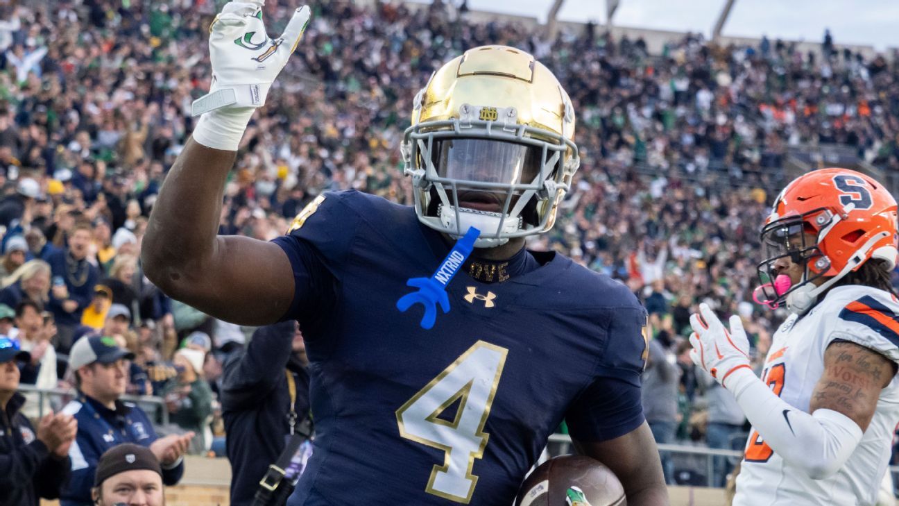 Jeremiyah Love of Notre Dame Declares for NFL Draft