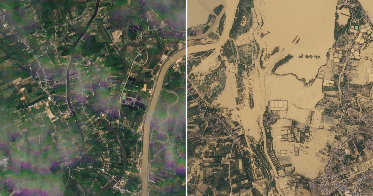 Satellite Imagery Reveals Extensive Destruction Caused by Floods in Asia