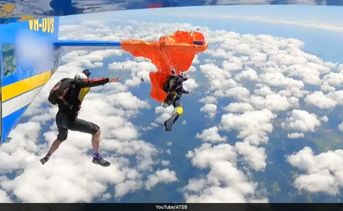 Skydiver Caught in Mid-Air After Parachute Will get Caught on Plane Tail