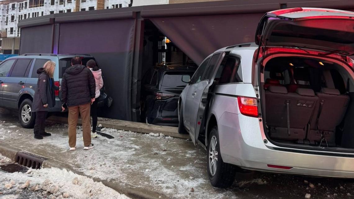 Autos Collide with Outside Seating at Carmel Bar