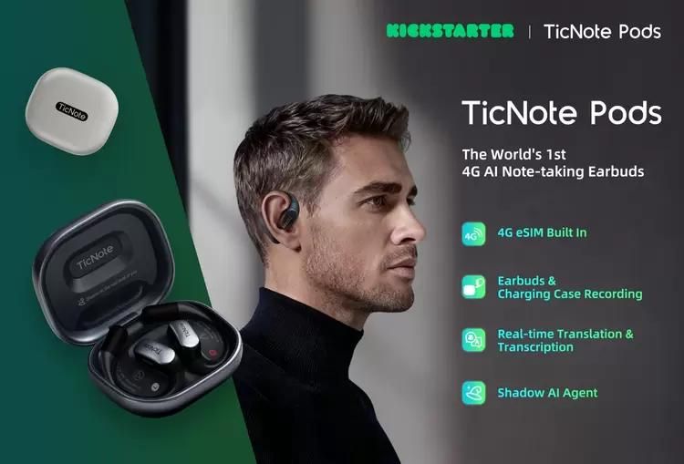 Mobvoi Launches TicNote Pods: The First 4G AI-Powered Recording Earbuds