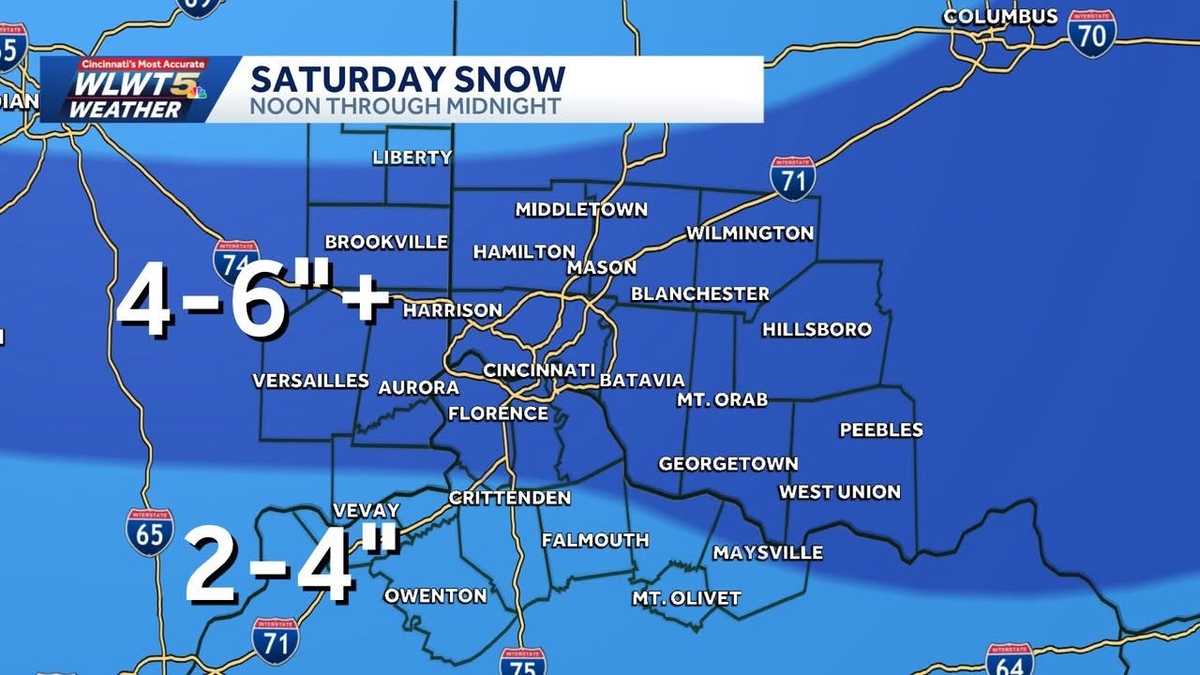Cincinnati Braces for 4-6 Inches of Snow