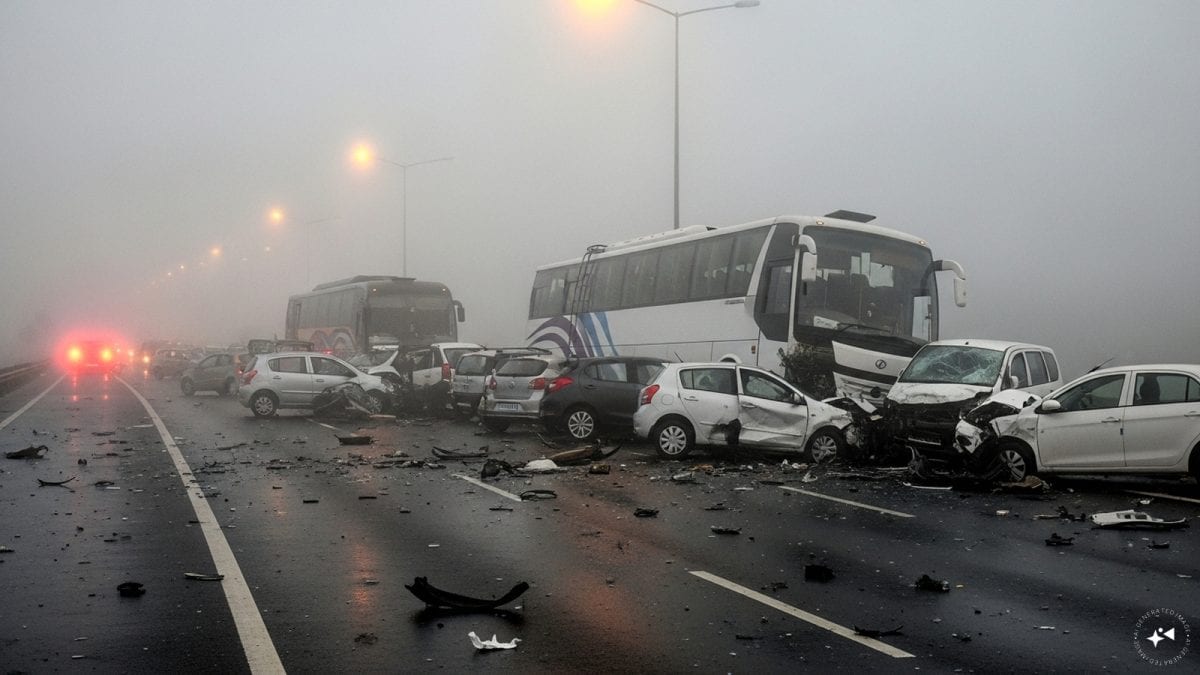 Dense Fog Causes Main Pile-Ups on Haryana Highways; A number of Accidents Reported