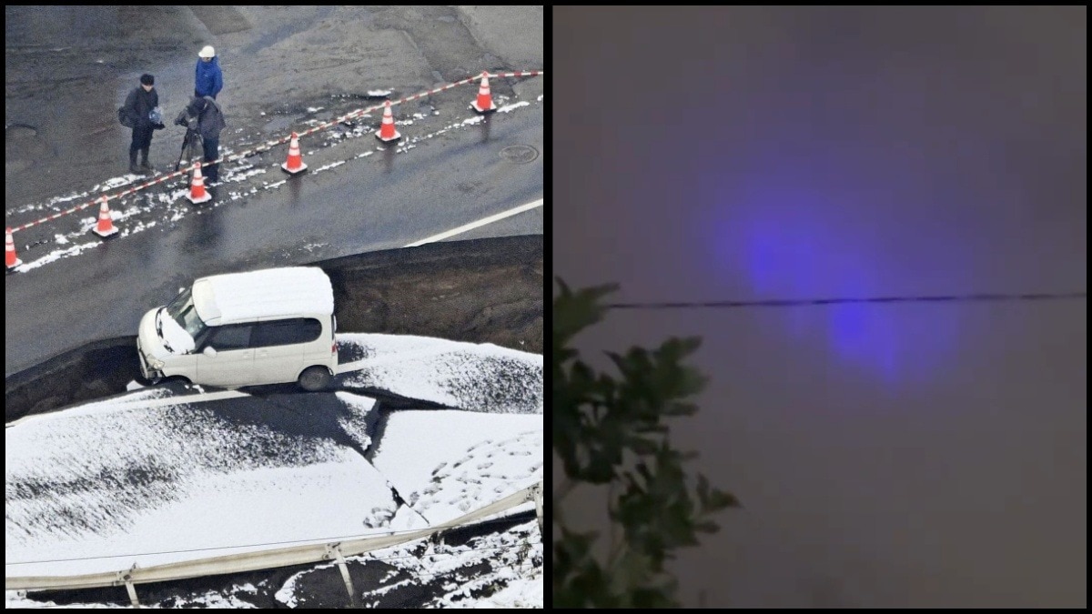 Blue Lights Illuminate Japan’s Sky Amid Aomori M7.6 Earthquake