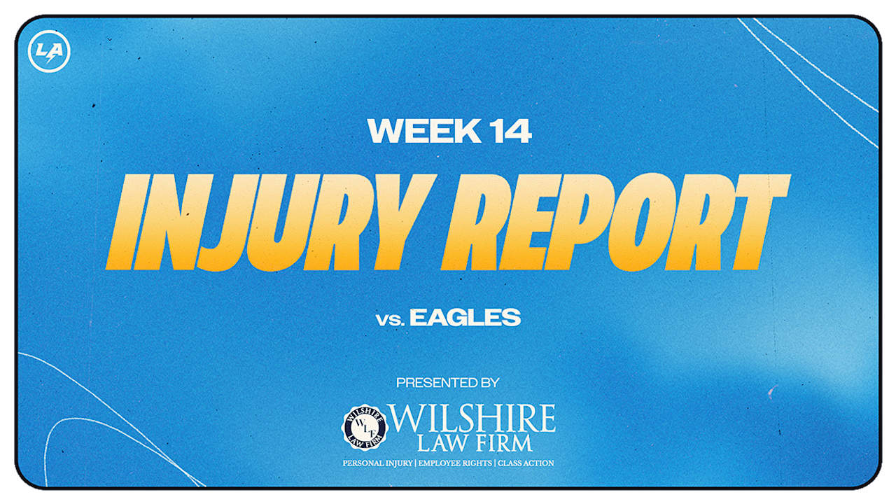 Week 14 Harm Report: Chargers vs. Eagles
