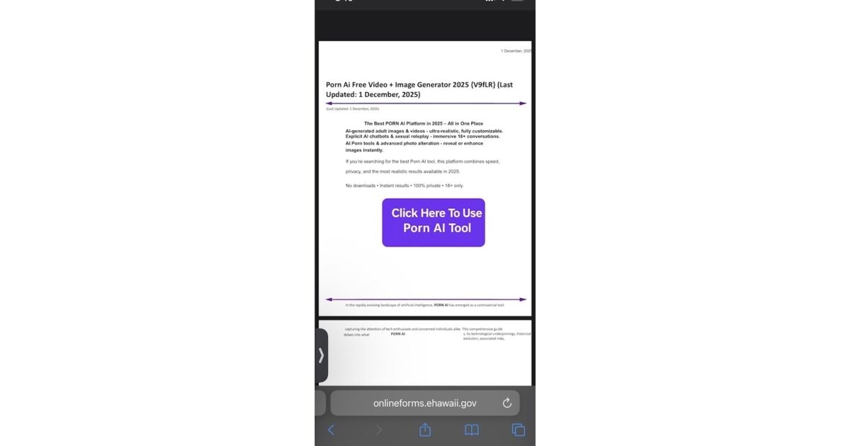 Exploring AI-Generated Adult Content on Government Websites