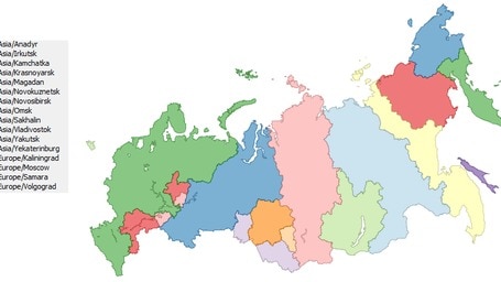 Exploring the Country with 11 Time Zones