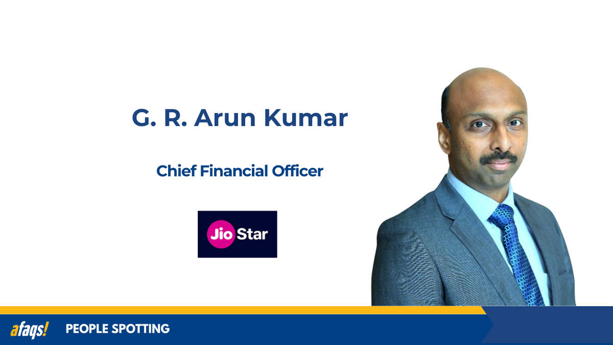 JioStar Names G. R. Arun Kumar as CFO