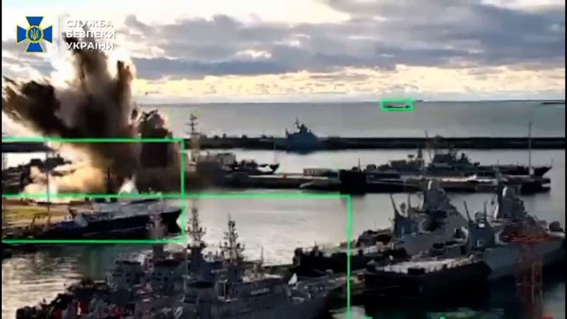 Ukraine Targets Russian Submarine in Novorossiysk with Underwater Drones