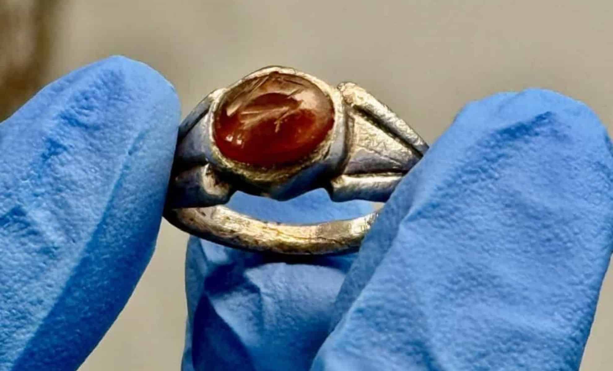 1,500-Year-Old Roman Hare Ring Unearthed at Hadrian’s Wall