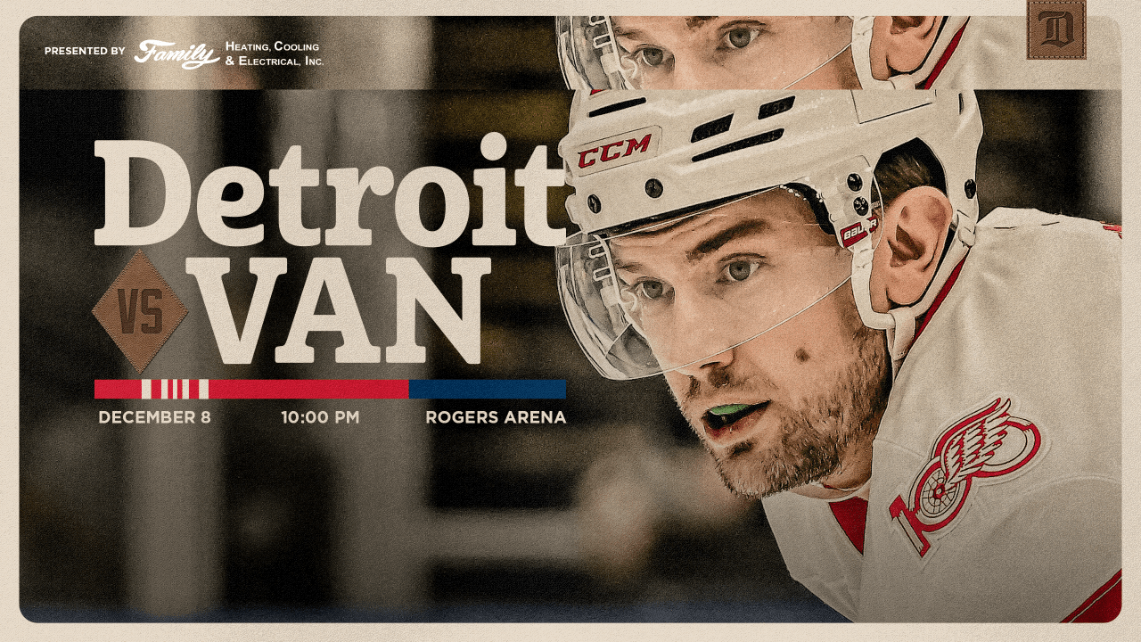 Red Wings Aim to Extend Point Streak Against Canucks in Western Canada