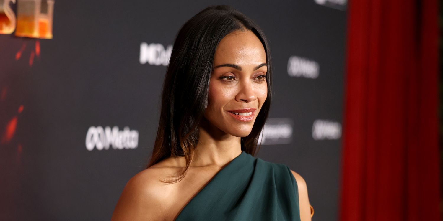 Zoe Saldaña Stuns in an Eye-Catching Top and Chic Long Braid