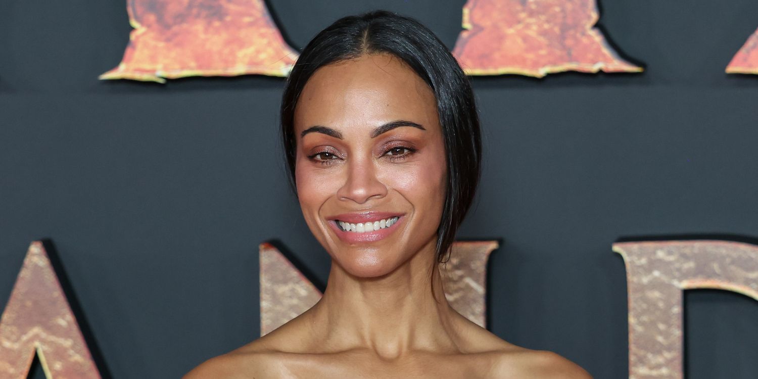 Zoe Saldaña Stuns in Sheer Tights and Cheeky Thong Look