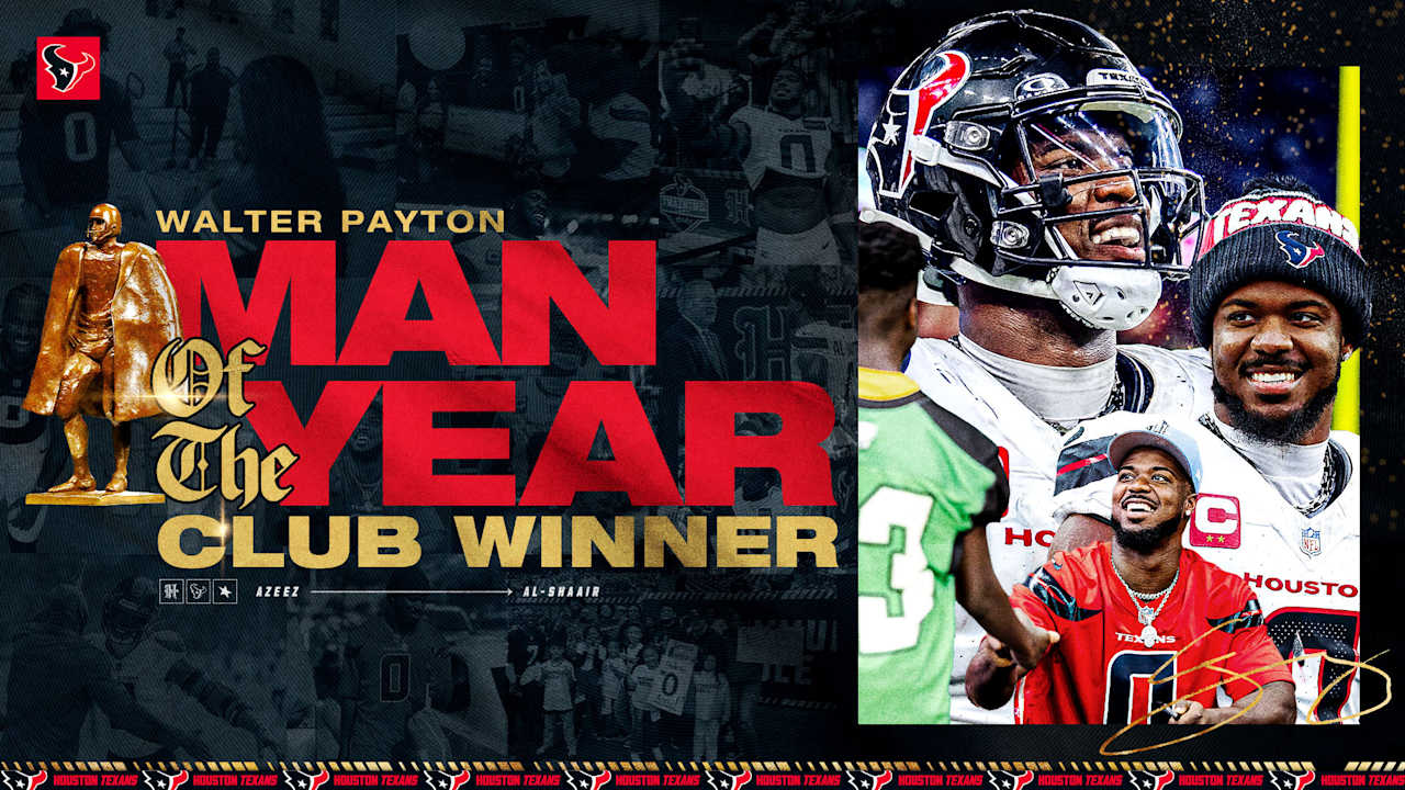 Azeez Al-Shaair Selected as Houston Texans’ Nominee for 2025 Walter Payton NFL Man of the Year Award